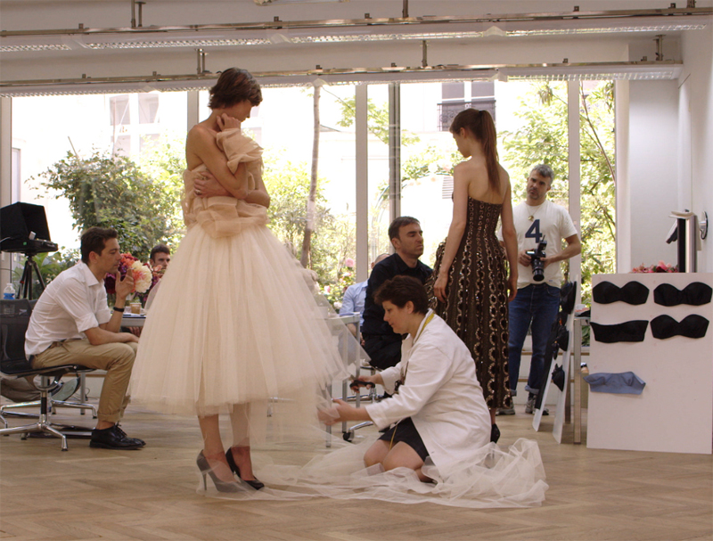 An image from the movie 'Dior & I' when Raf Simons was at the helm on Christian Dior