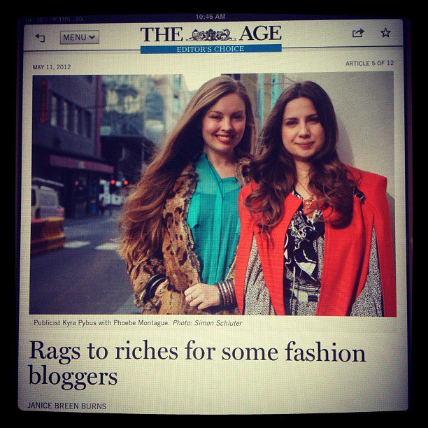 Kyra & I interviewed in The Age the day before Fashionopolis via @pybuspr