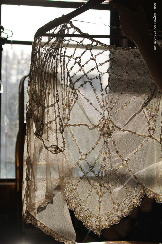 The 'Phoebe' dress in construction mode at Gwendolynne's Fitzroy atelier in April 2014