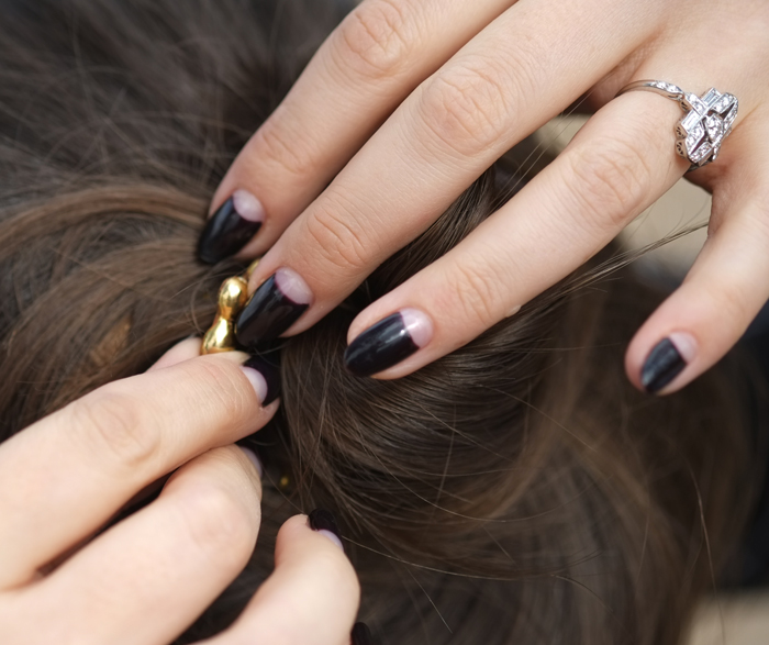 The 'Moon' manicure where you artificially create a moon on your nail bed.