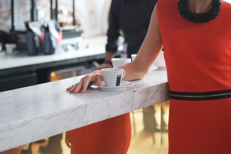 Inside the Lavazza Marquee at the Birdcage 