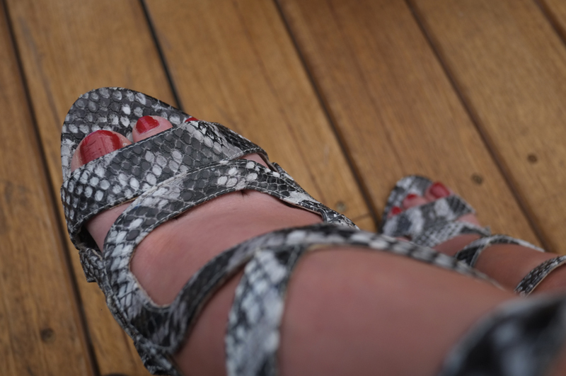 Snake skin heels