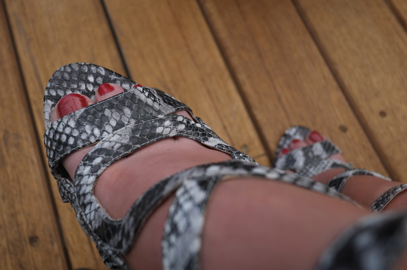Snake skin heels