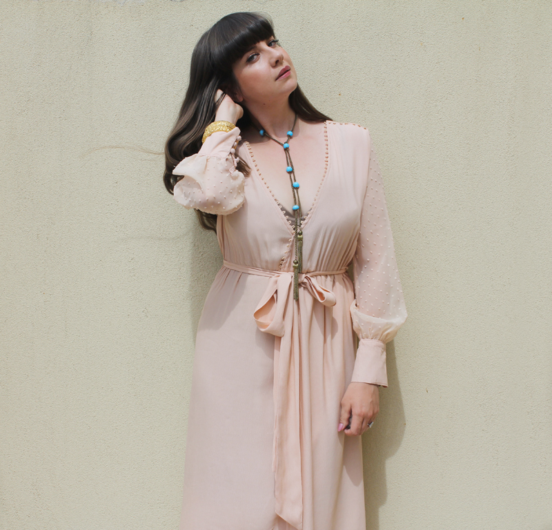 The 'Samara' blush, wrap dress from StFrock | more on www.ladymelbourne.com.au