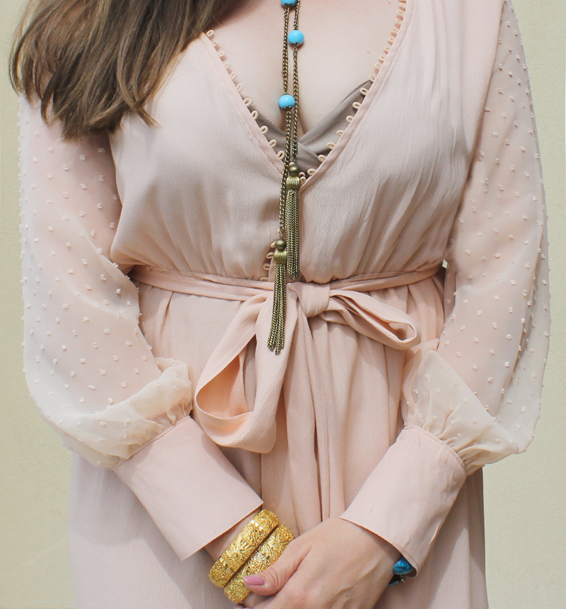 The 'Samara' blush, wrap dress from StFrock | more on www.ladymelbourne.com.au