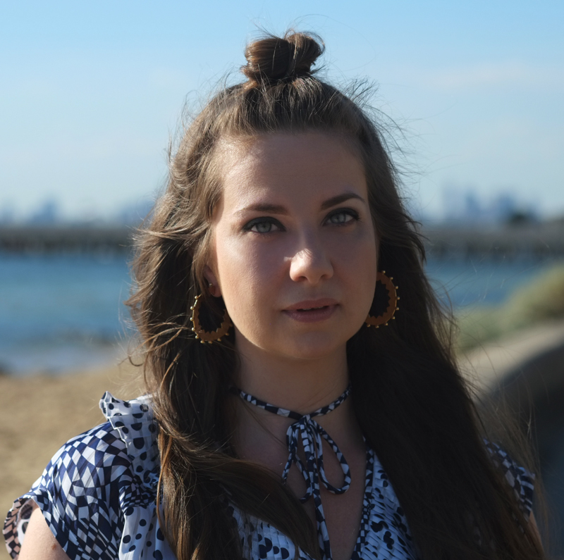 Lady Melbourne at the beach 