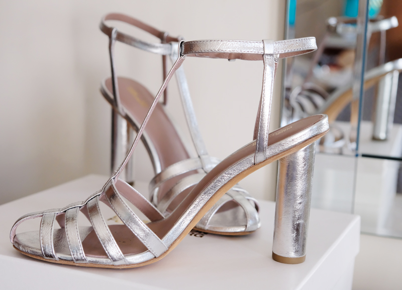 The Diane Von Furstenberg Eva2 Silver Heels