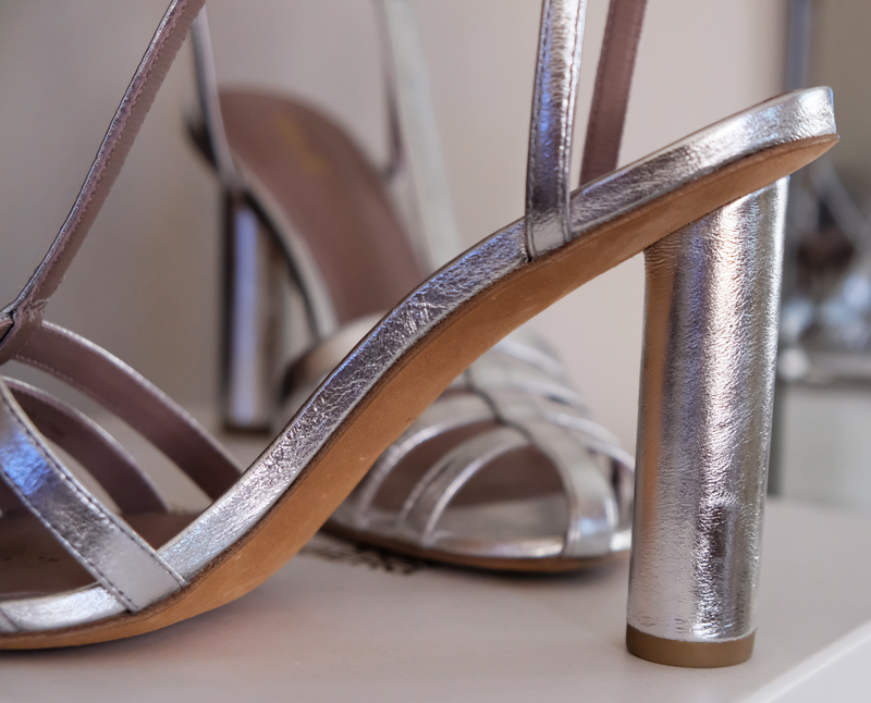The Diane Von Furstenberg Eva2 Silver Heels