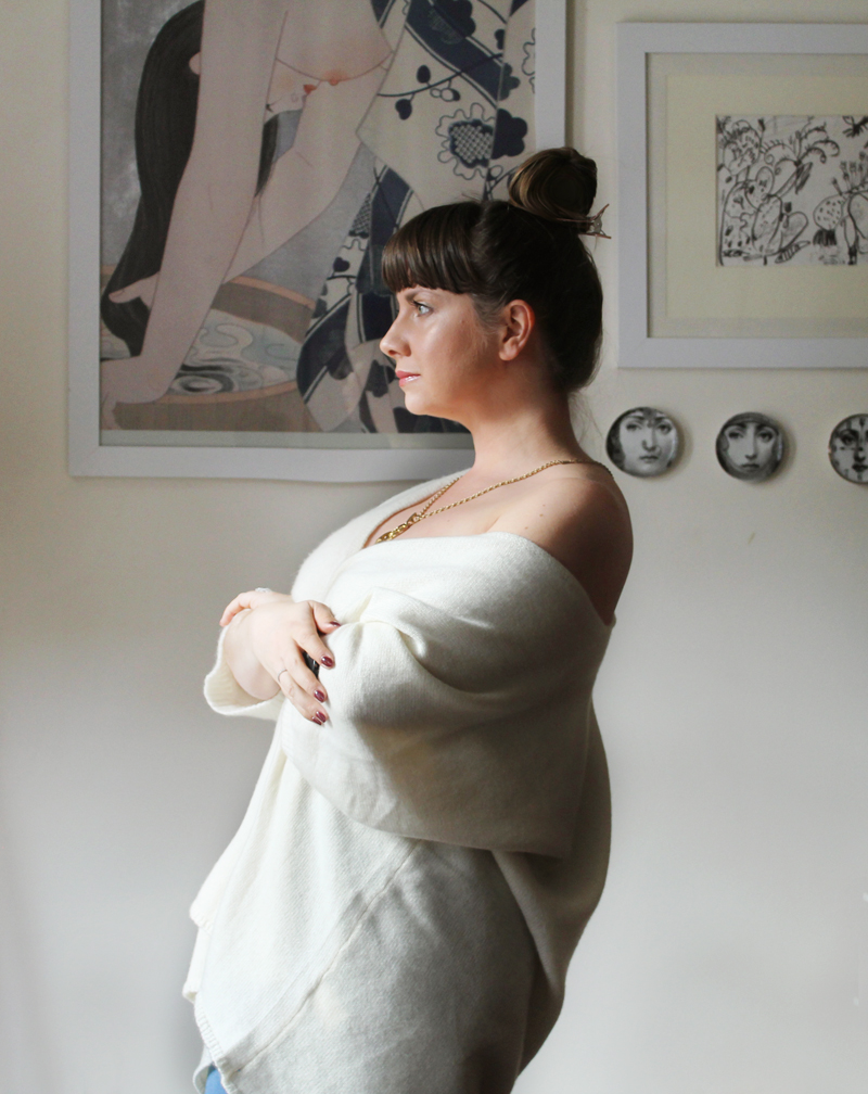Cream cardigan from 'Italy In Cashmere'