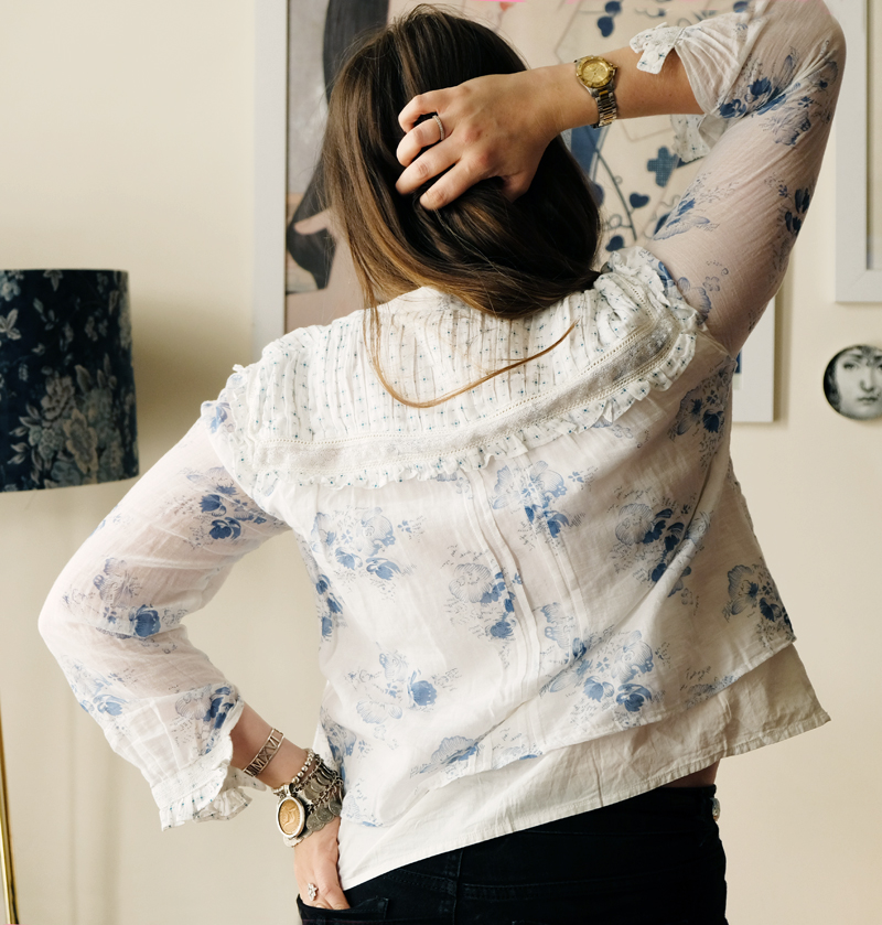 Intropia cotton boho blouse