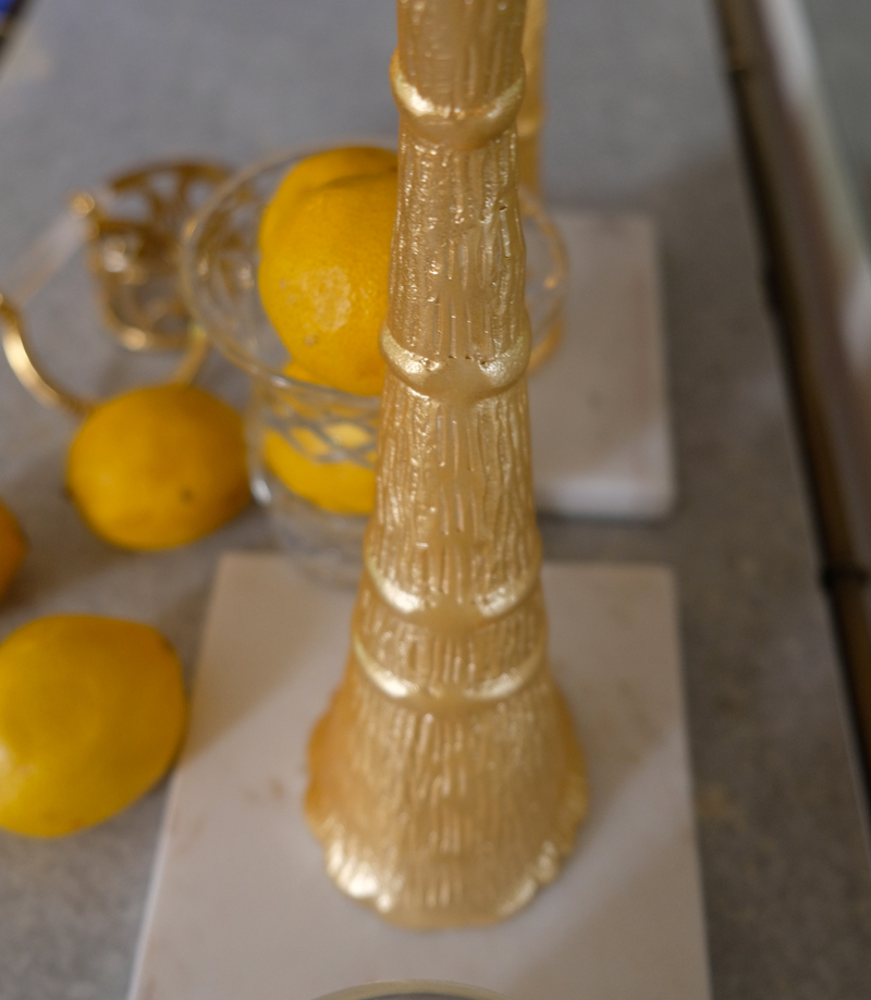 Gold Palm Tree Candle Holder