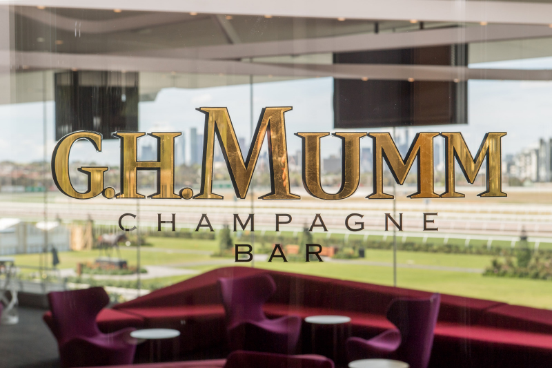 The new G.H.Mumm Champagne bar at Flemington Racecourse