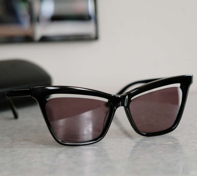 McQ - Alexander McQueen, Cat Eye with Cut Lens Sunglasses 