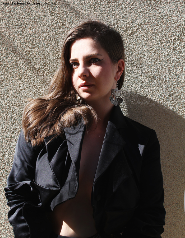 Lady Melbourne wearing Sonya Kraan black jacket
