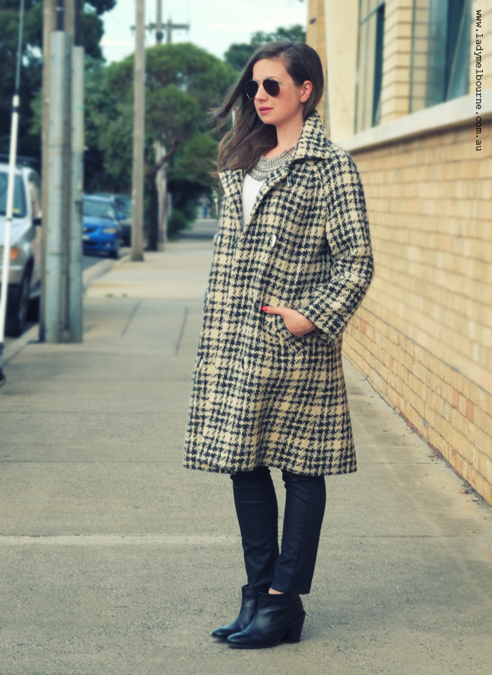 Lady Melbourne's vintage check coat