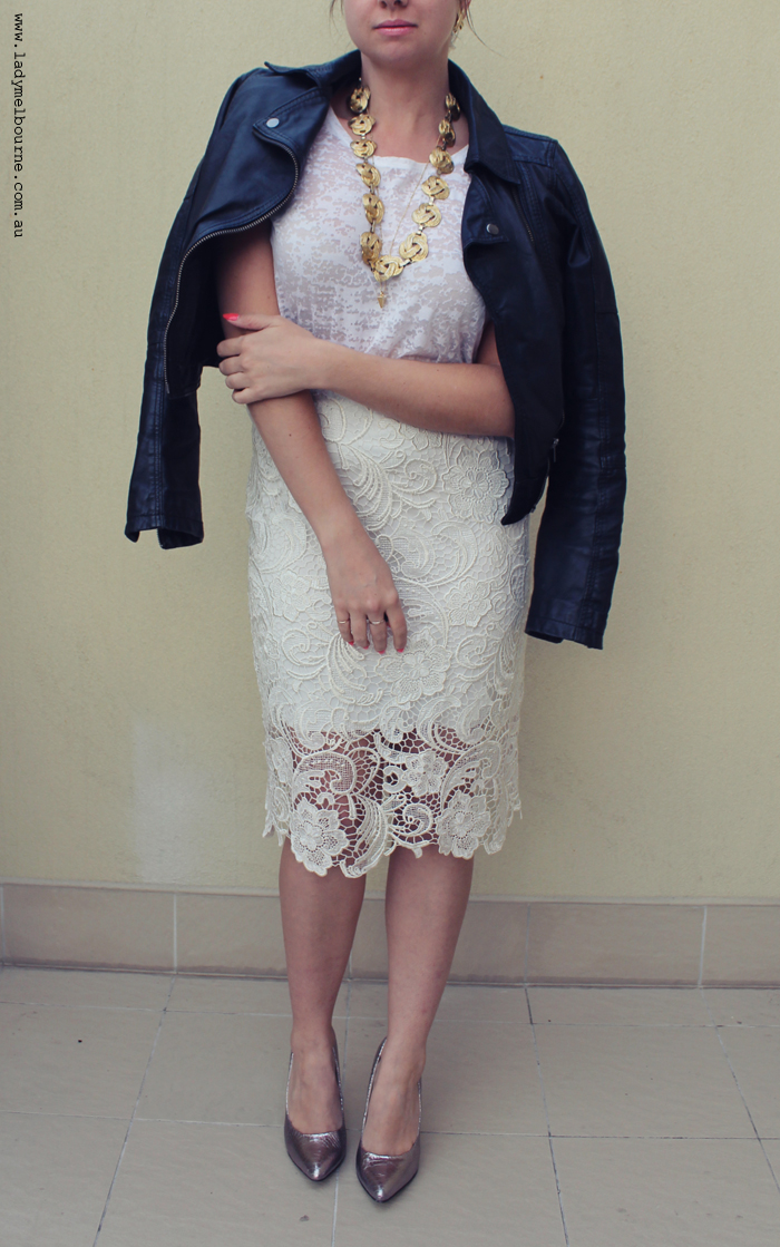 Lady Melbourne does leather on lace