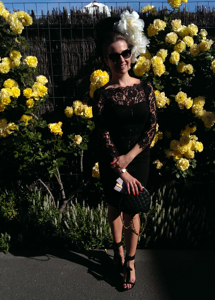 Lady Melbourne attending the races