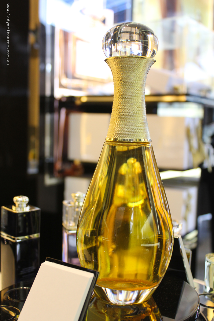 Large J'adore perfume bottle