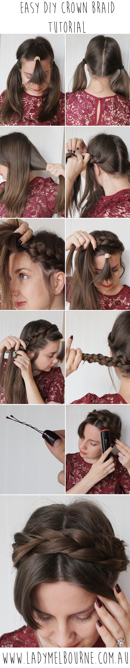 Easy DIY Crown Braid Tutorial