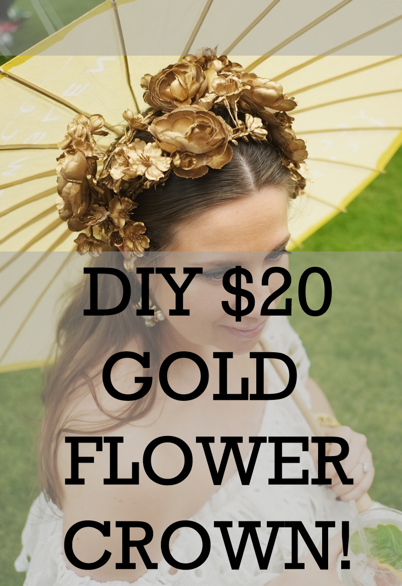 Lady Melbourne's DIY Gold Flower Crown for under $20 | www.ladymelbourne.com.au