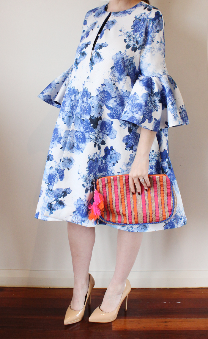 Blue and white floral Lady Petrova coat | www.ladymelbourne.com.au