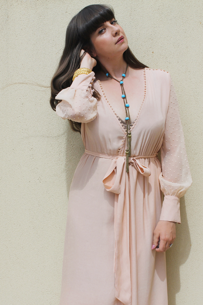The 'Samara' blush, wrap dress from StFrock | more on www.ladymelbourne.com.au