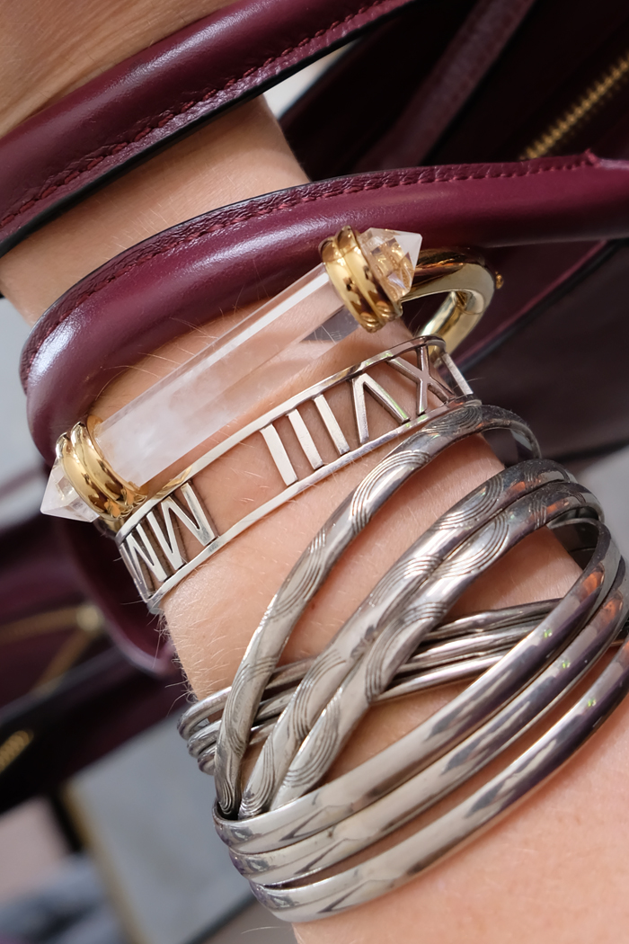 Stoned Crystals bracelet with clear crystal quartz