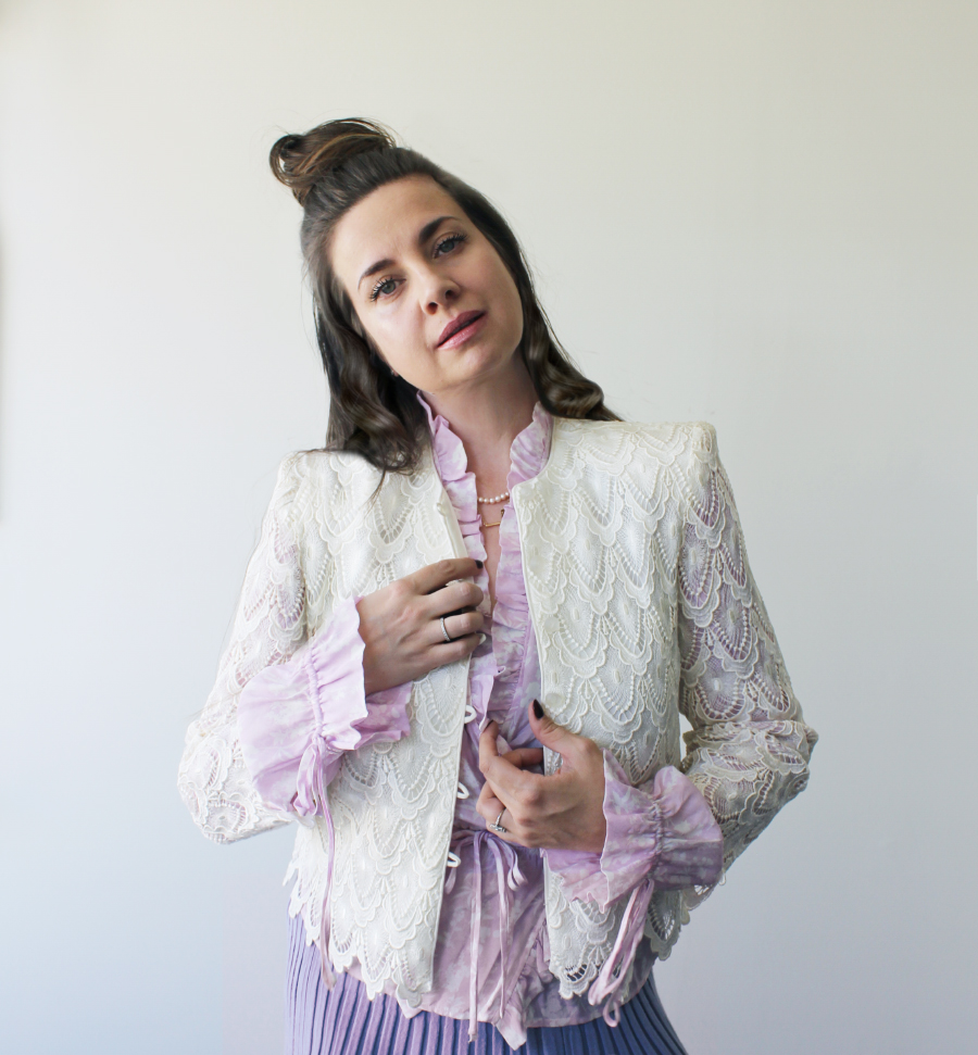 Vintage lace cream jacket